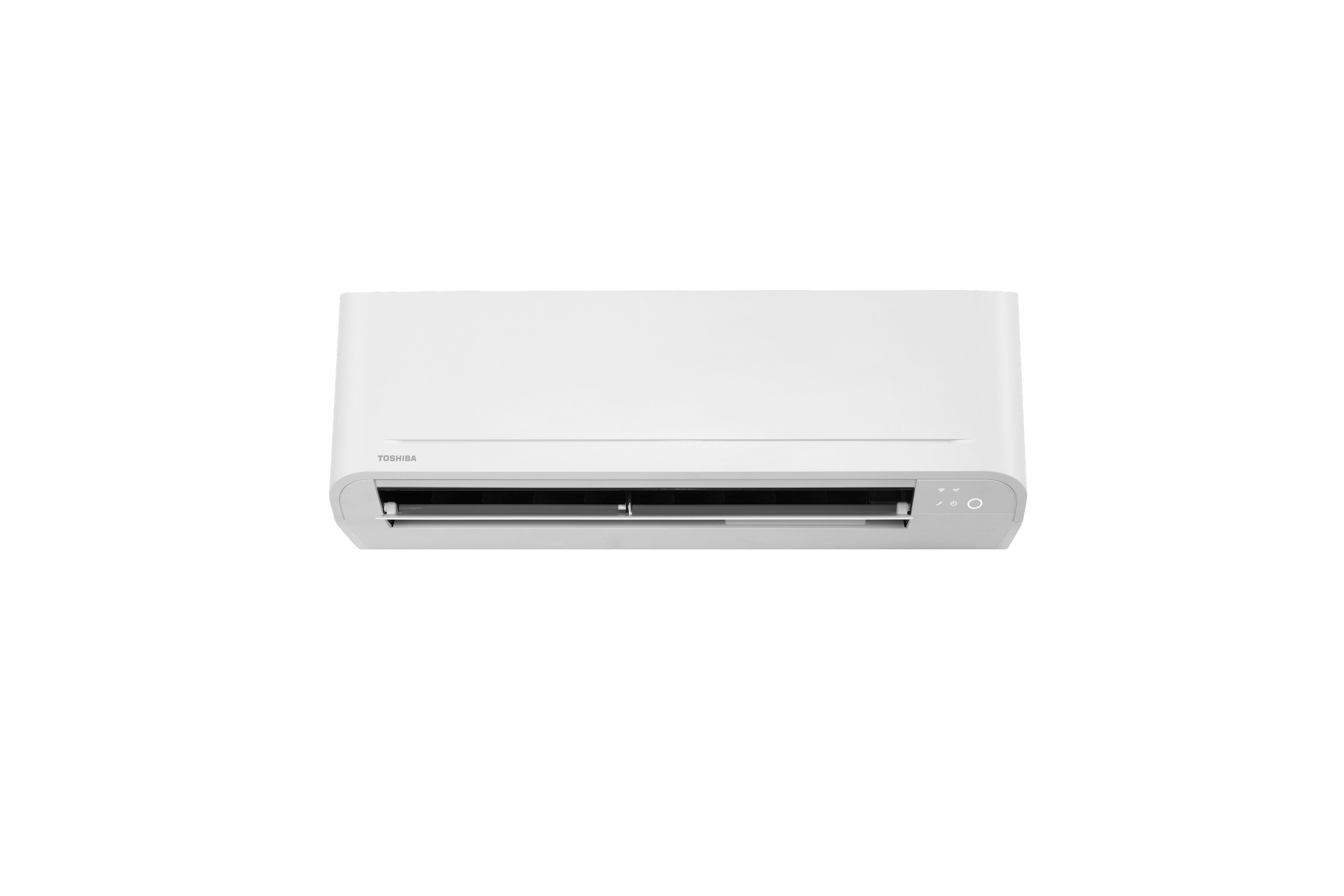 Bílá nástěnná klimatizace Toshiba se spodním výdechem vzduchu